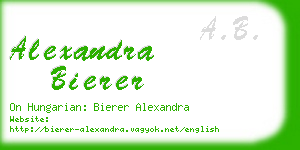 alexandra bierer business card